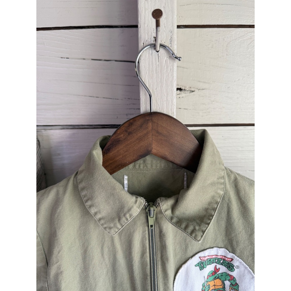 Vintage 1989 Teenage Mutant Ninja Turtles TMNT Kids Jumpsuit Coveralls Green - Picture 3 of 6